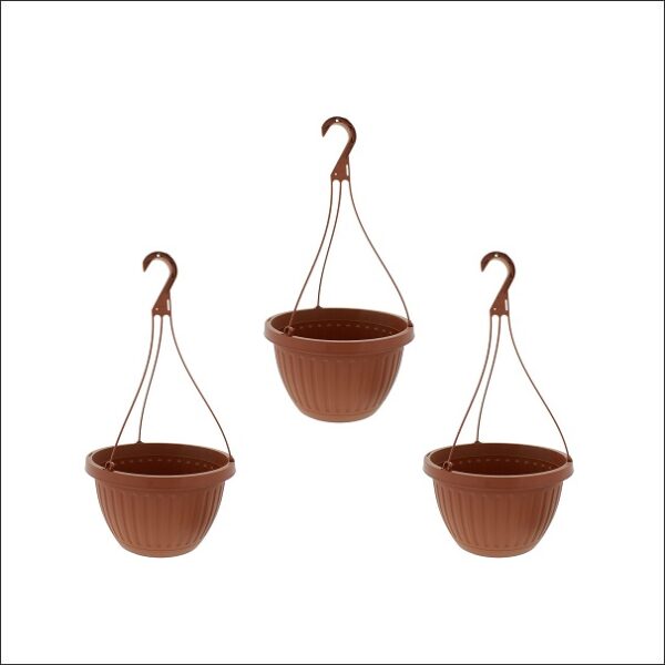 Yoidentity Hanging Pot Brown Set of 3