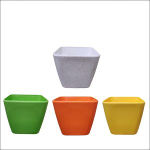 Yoidentity Square Colored Plastic Pot