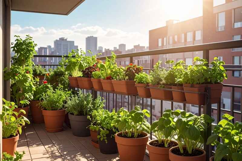 How to Start a Kitchen Garden at Home: A Complete Beginner’s Guide 3 Small balcony garden setup