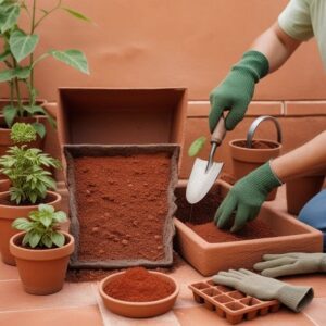 High-quality red soil for garden use