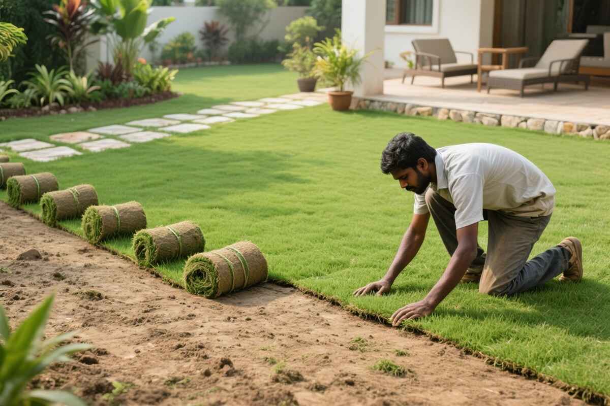 Gardener Services 9 High-quality lawn grass mat setup for residential and commercial areas