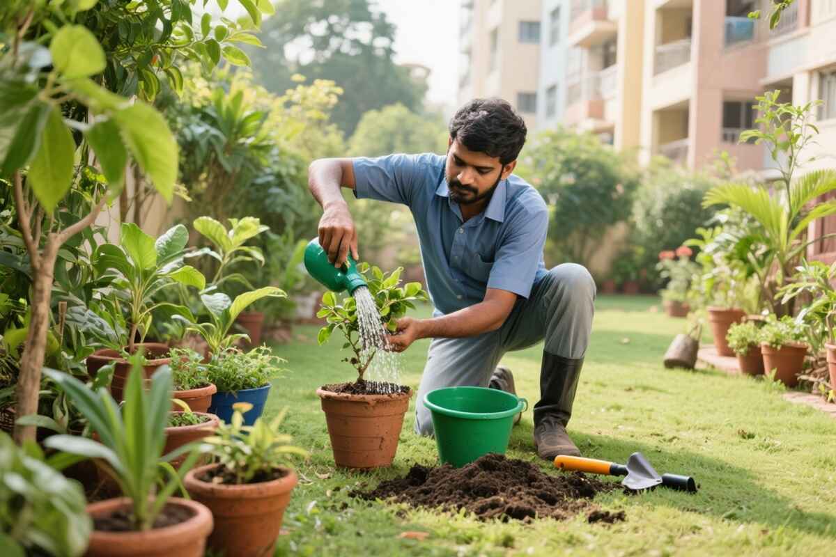 Gardener Services 2 Monthly and yearly garden maintenance services in Bangalore available online for home and commercial gardens.
