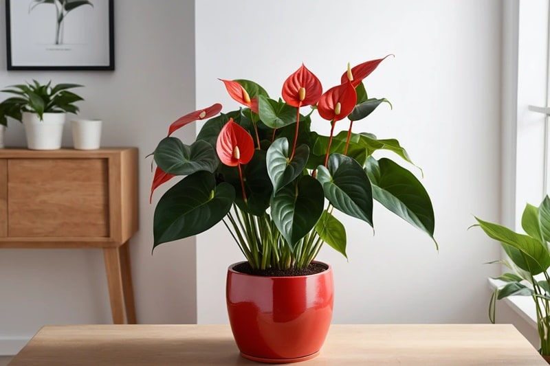 Top 10 Ornamental Plants to Beautify Your Home and Balcony 12 Anthurium exotic indoor flowering plant