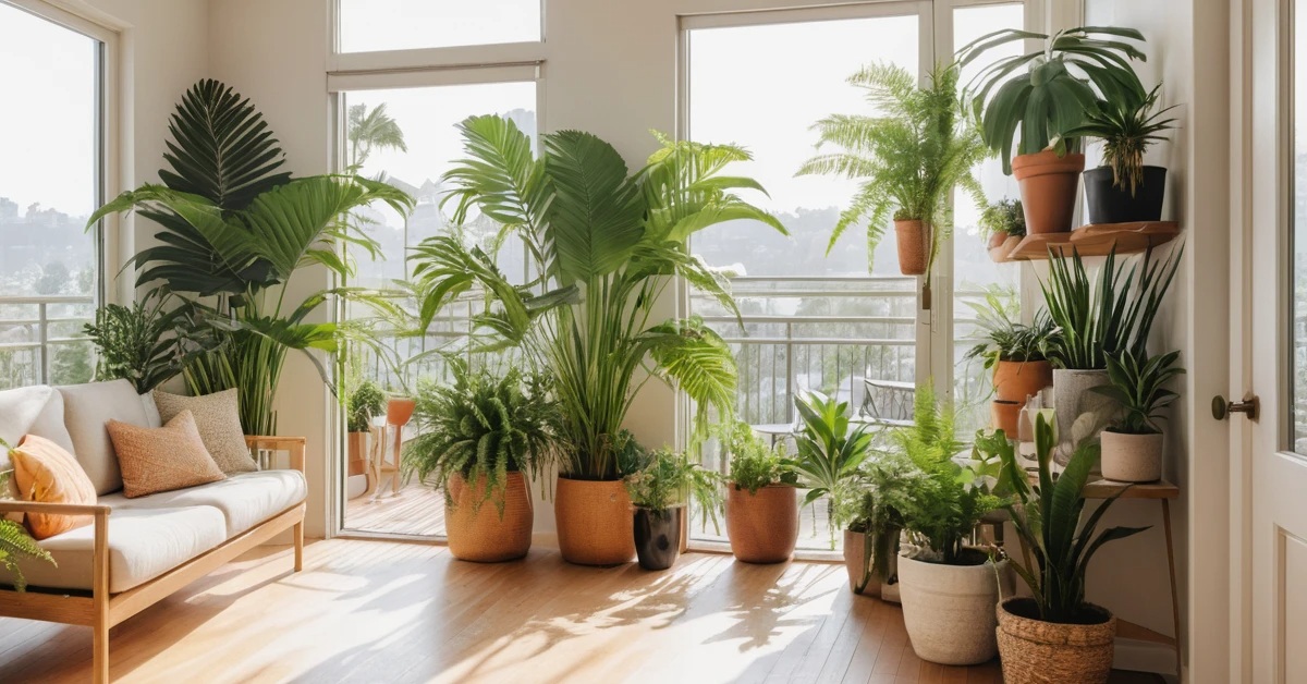 Top 10 Ornamental Plants to Beautify Your Home and Balcony 1 Top 10 ornamental plants for Bangalore homes and balconies, including vibrant flowering plants and lush greenery, arranged to enhance indoor and outdoor spaces with minimal maintenance.