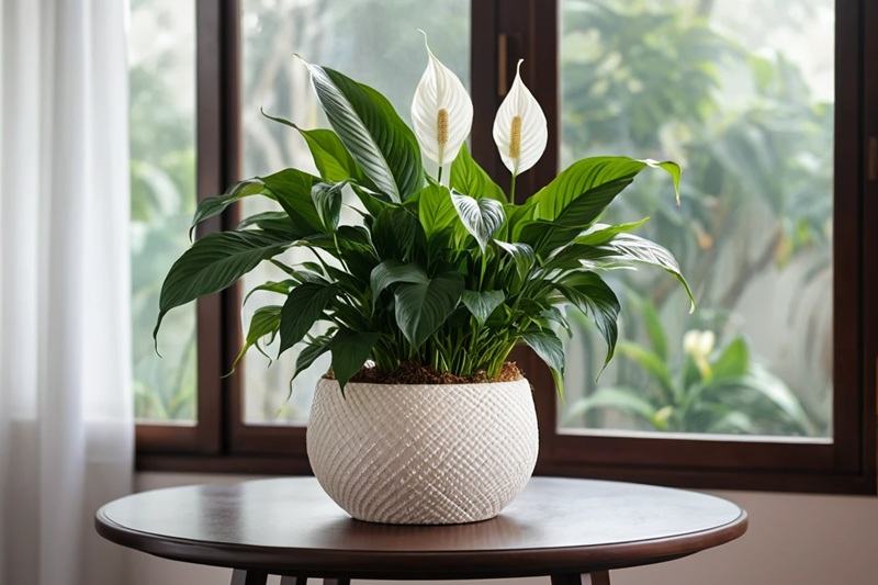 Top 10 Low-Maintenance Plants to Grow in Bangalore 9 Peace Lily growing indoors in low light in a Bangalore home
